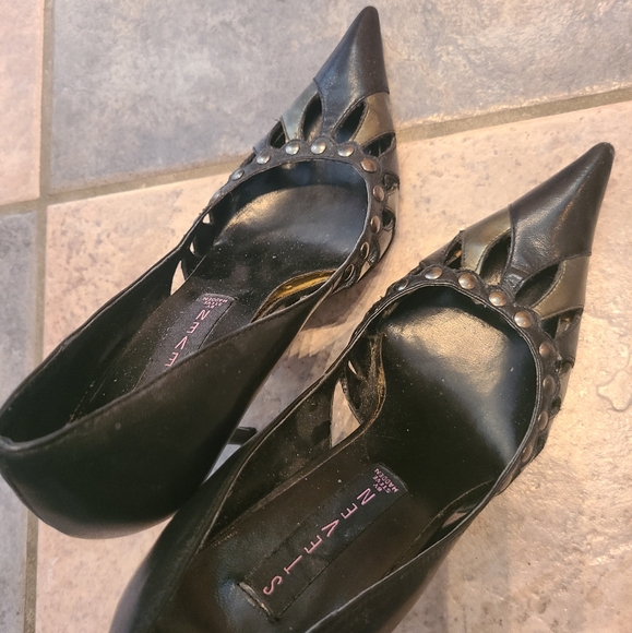 Y2K size 8 Steven by Steve Madden pointy black pumps (fits more like a 7.5) - Picture 5 of 5